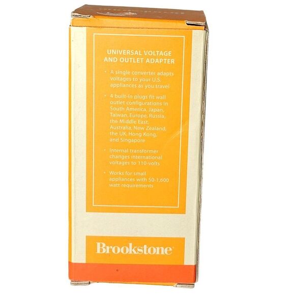 Brookstone Universal Voltage and Outlet Adapter Travel Companion Europe - Picture 3 of 10